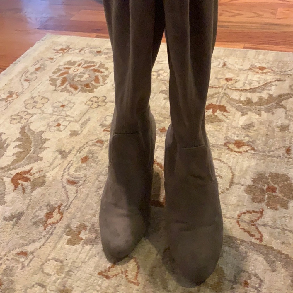 Gray and brown High knee  boots size 5 1/2